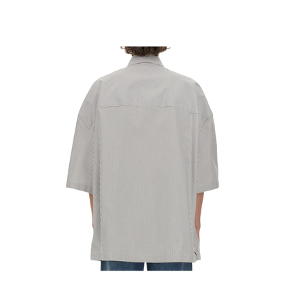 Striped Overshirt with Embroidery - Image 3