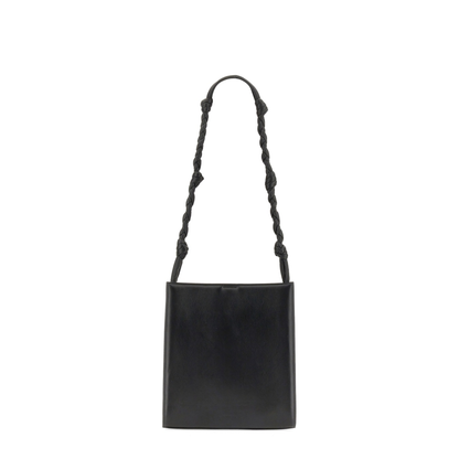 Medium Leather Shoulder Bag - Black - Image 1