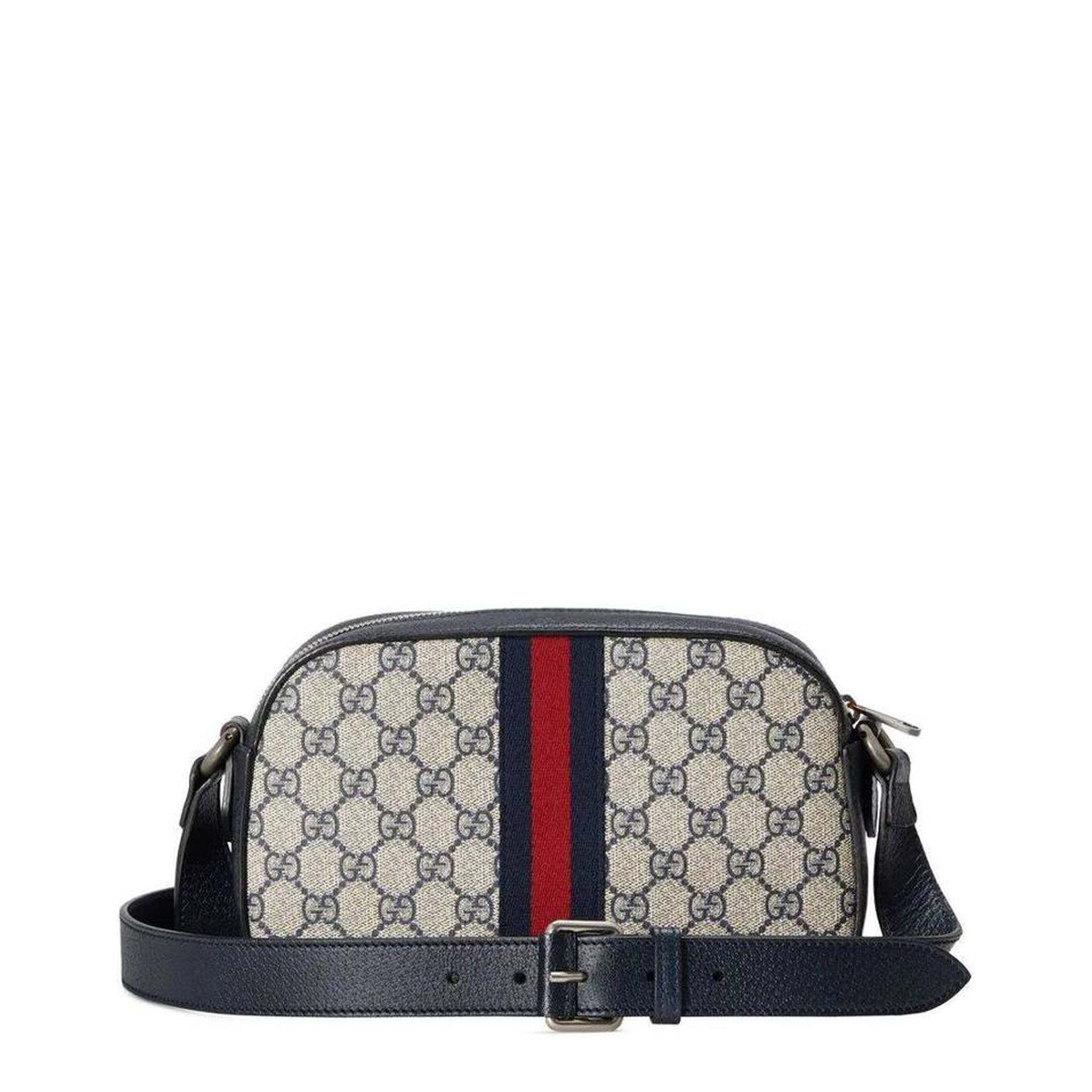 Ophidia Small Canvas Crossbody Bag - Gray - Image 4