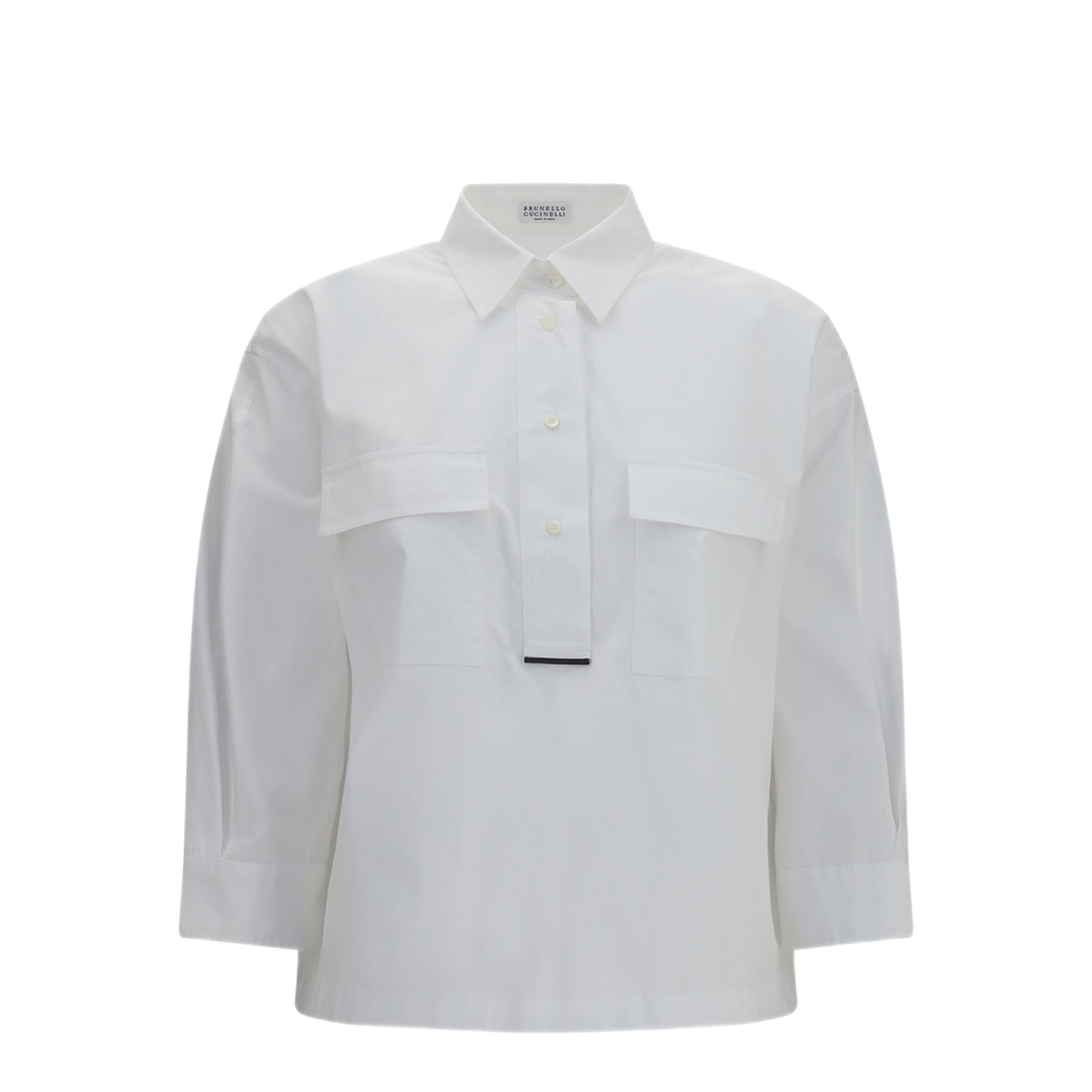 Cotton Shirt With Monili Details - Image 1