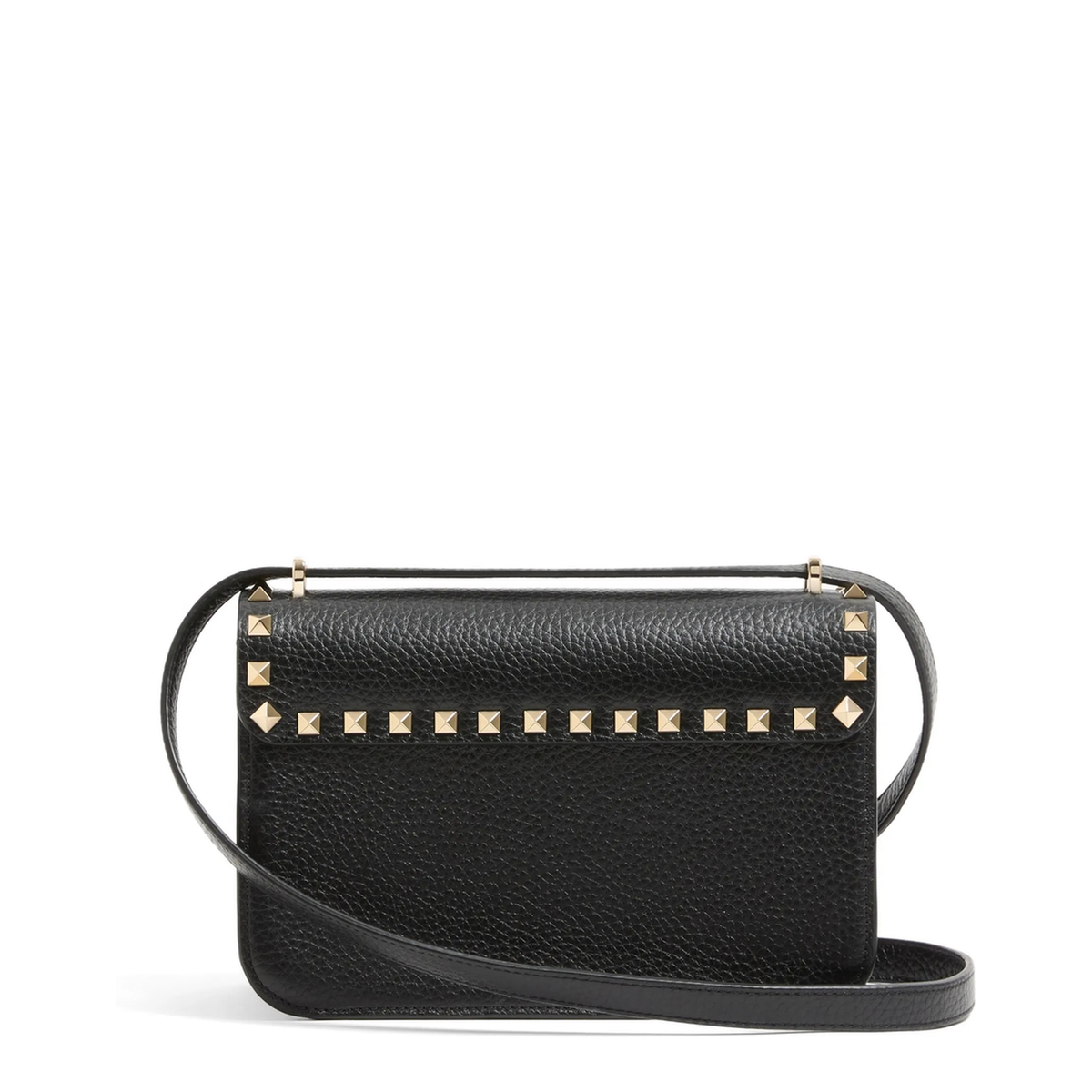 Rockstud Small Calfskin Shoulder Bag - Black - Image 2