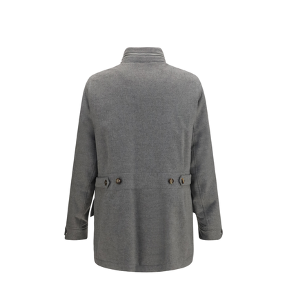 Cashmere Jacket with Zip and Buttons - Image 2
