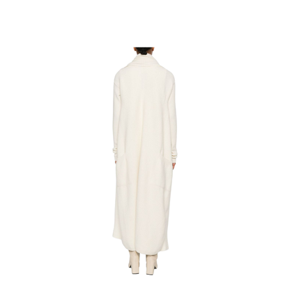 White Knitted Long Cardigan - Image 3