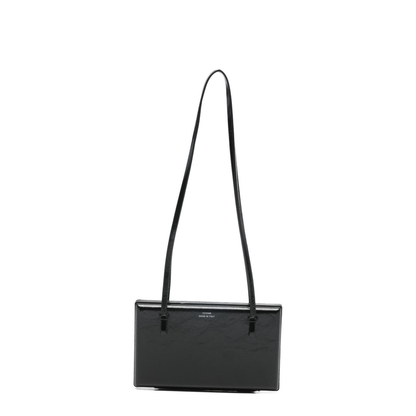 Cocktail Calf Leather Naplak Shoulder Bag - Black - Image 1