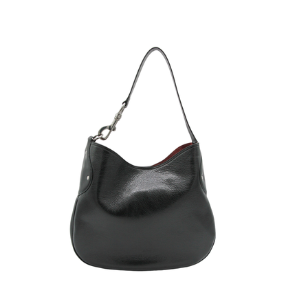 Hackney Shoulder Bag High Shine Calf Leather - Black - Image 2