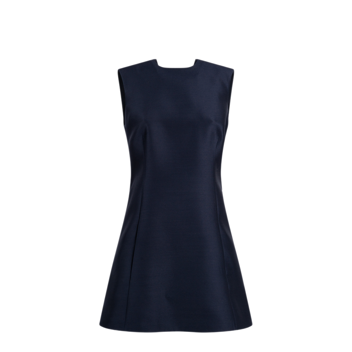Wool Mini Dress With Button - Image 1