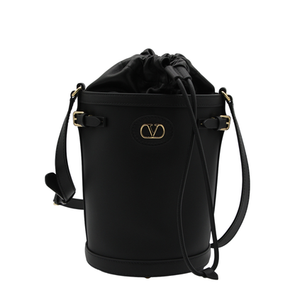 Antibes Bucket Bag Medium Leather - Black - Image 2