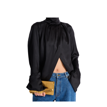 Shuffle Wallet in Lamé Leather - Image 5