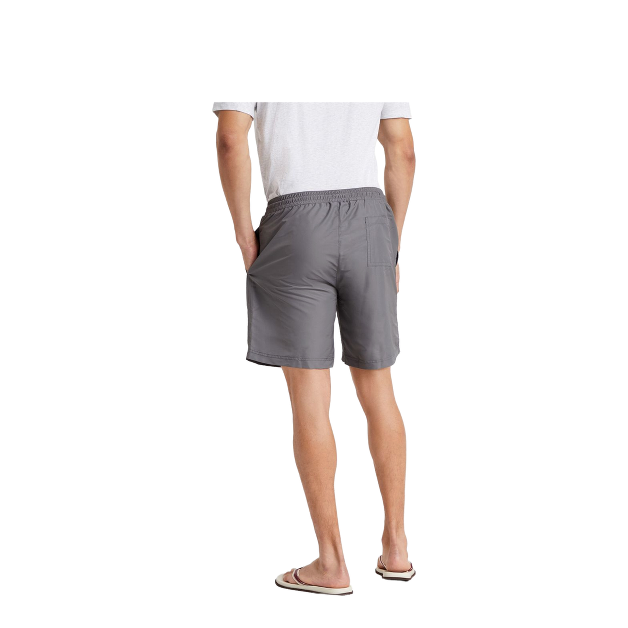 Logo-Embroidered Drawstring Swim Shorts - Grey - Image 4
