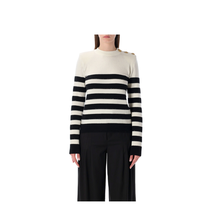 Striped Buttoned Knit - Image 1