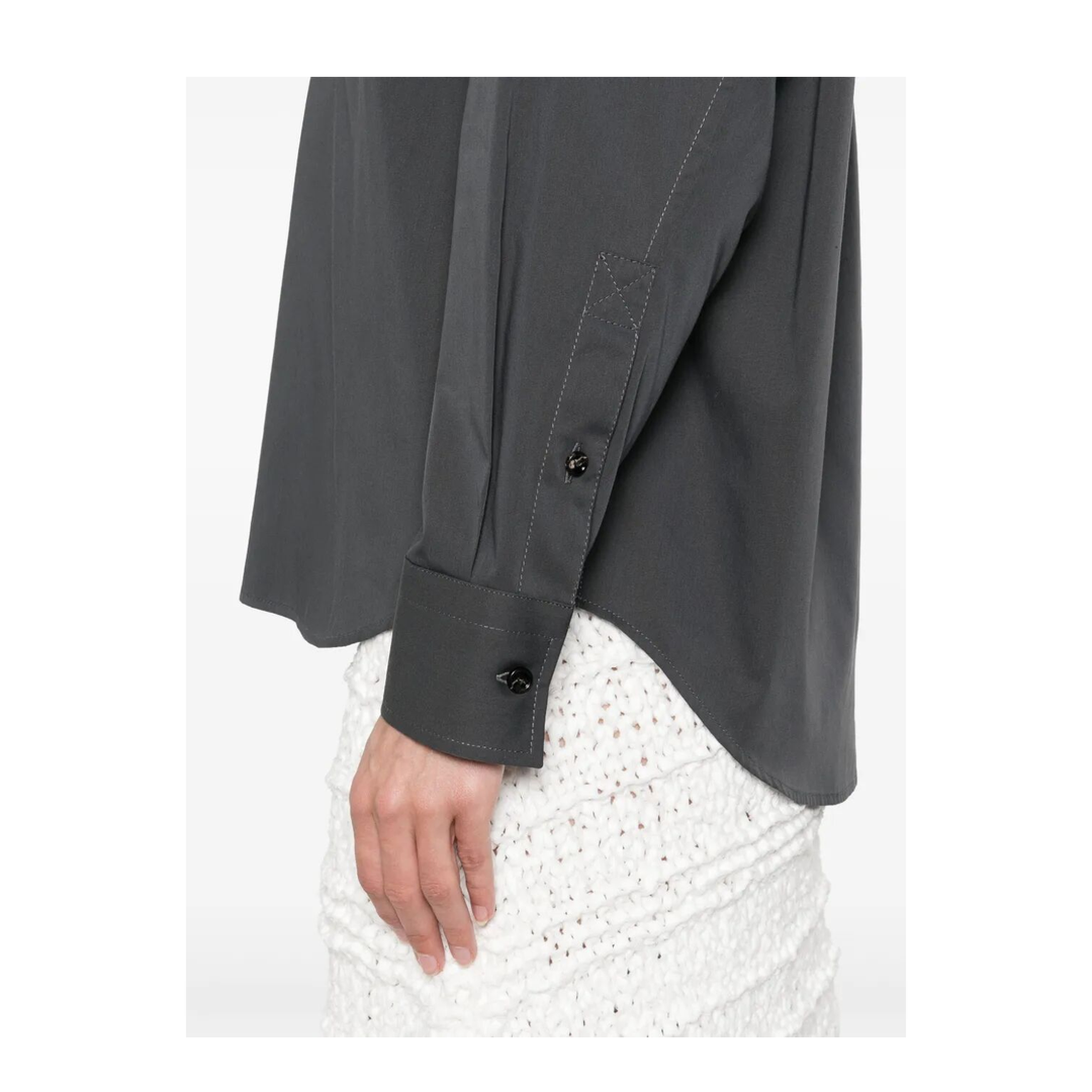 V-Neck Cotton Shirt - Image 4