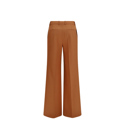 High Waisted Flared Cotton Pants - Image 2