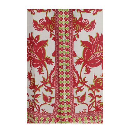 Linen Shirt with Floral Print and Short Sleeves - Image 3