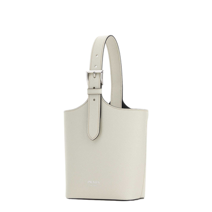 Small Leather Shoulder Bag - Talco/Nero - Image 3