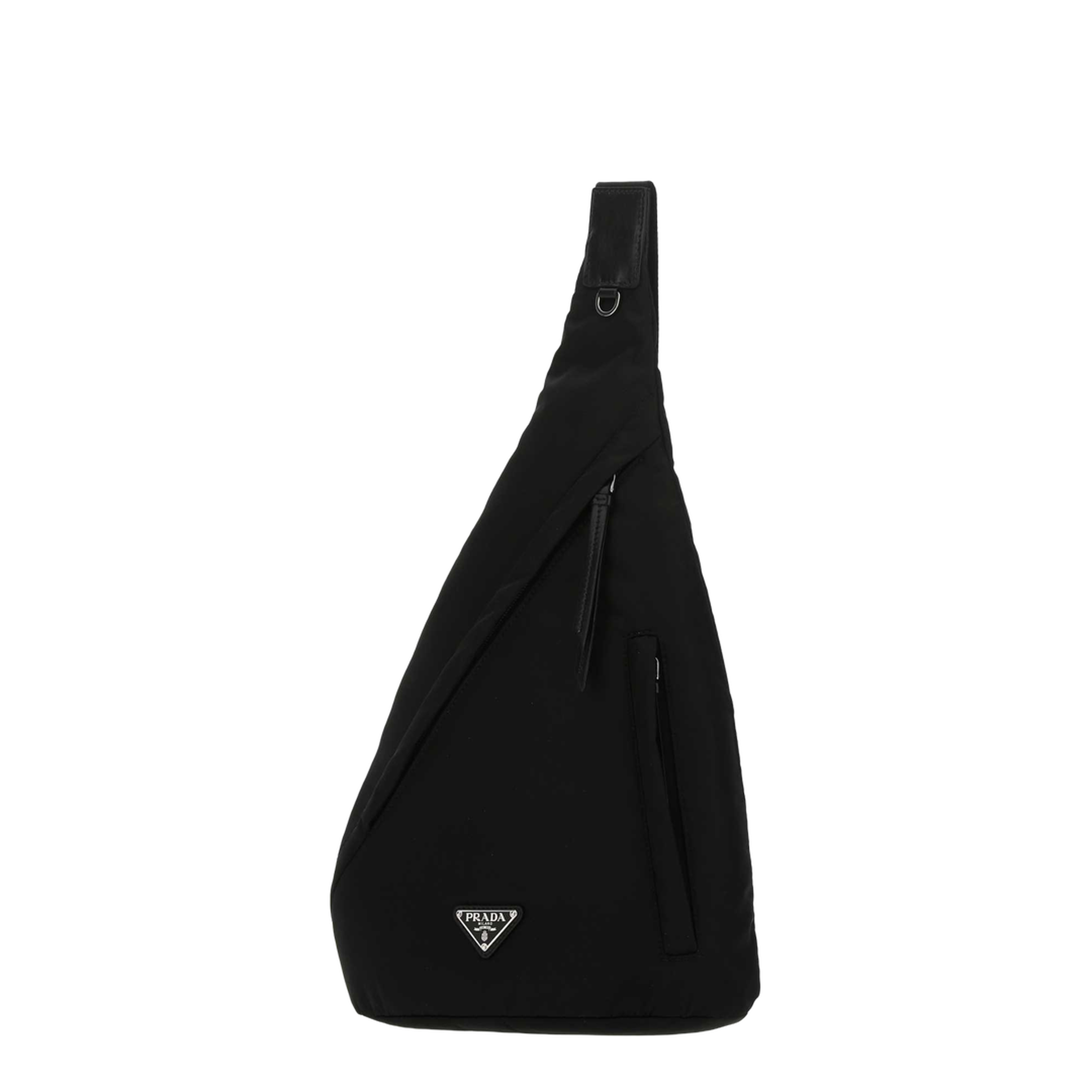 Re-Nylon And Leather Backpack - Black - Image 2