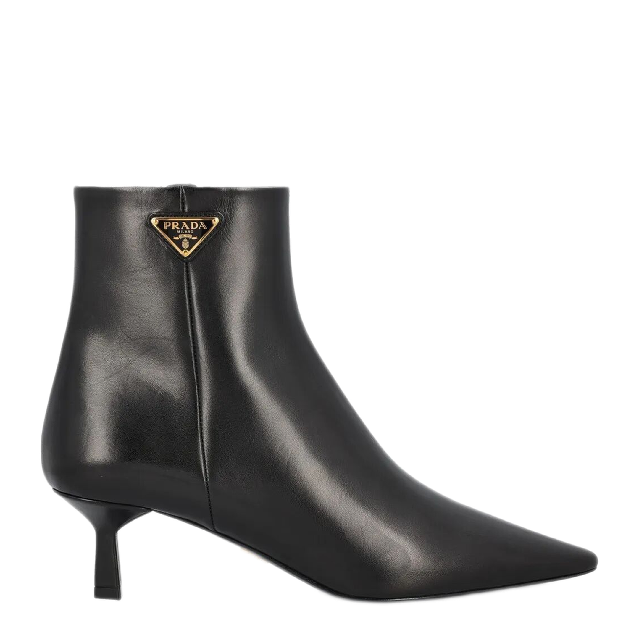 Leather Pointed Ankle Boots - Image 1