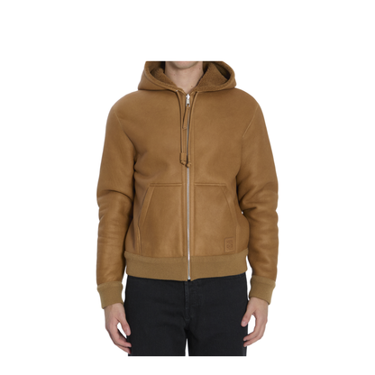 Hooded Leather Jacket - Image 1