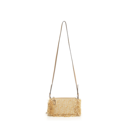 Baguette Pouch Raffia All Over FF With Fringes - Image 1