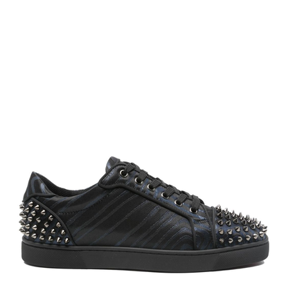 Low Top Lace Up Sneakers Black - Image 1