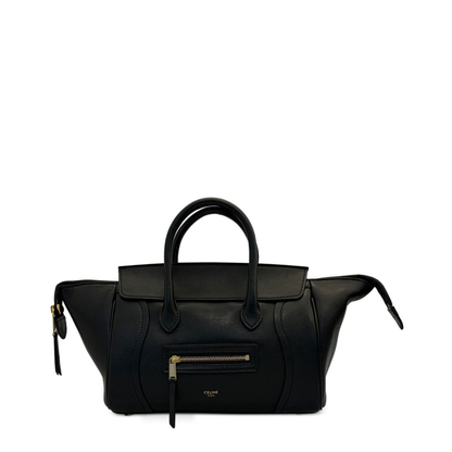 Luggage Little Lambskin Top-Handle Bag - Black - Image 1