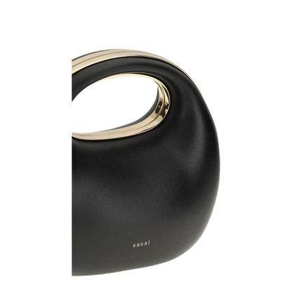 One Size Calfskin Round Bag - Black - Image 4