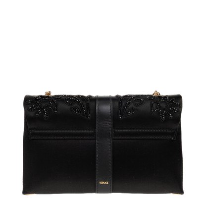 Kleio Mini Satin Mini Bag - Black/Gold - Image 3
