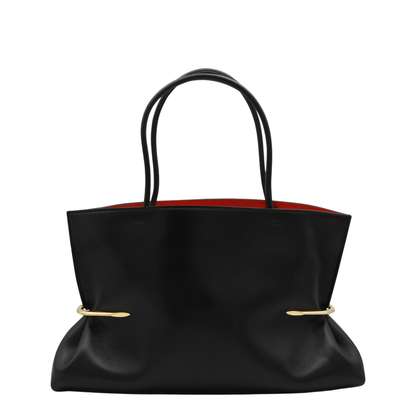 Pinch Nappa Leather Tote - Black - Image 5