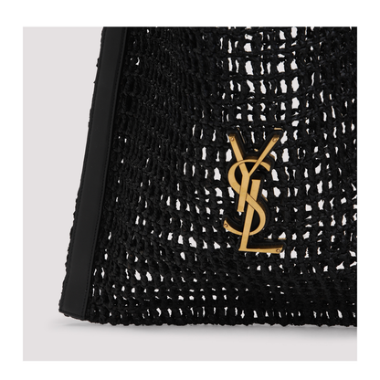 Oxalis Raffia Shoulder Bags - Black - Image 5