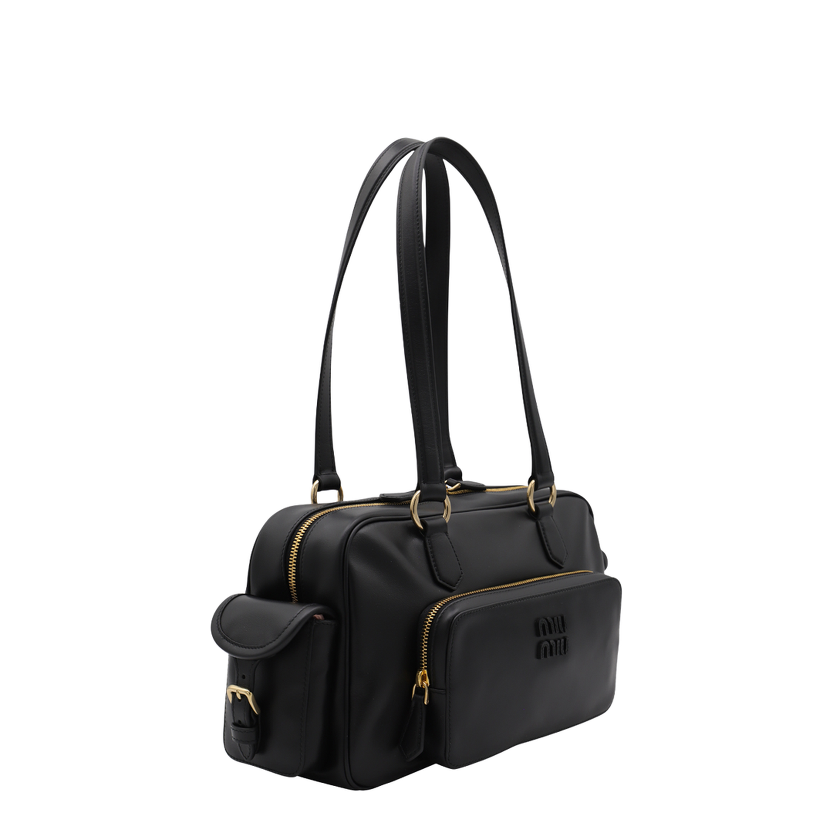 Black Leather Shoulder Bag - Image 4