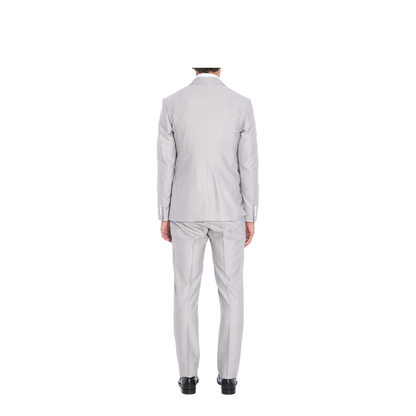 Deconstructed Double-Breasted Wool and Silk Suit - Image 4