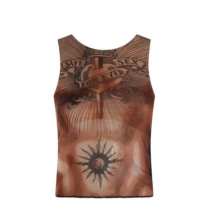 Safe Sex Tattoo Print Top - Image 2