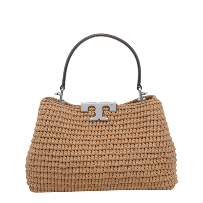 Eleanor Mini Raffia Satchel - Honeycomb - Image 3