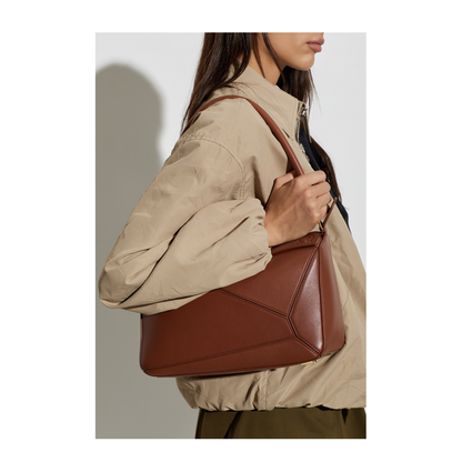 Puzzle Medium Nappa Lambskin Shoulder Bag - Pecan - Image 2