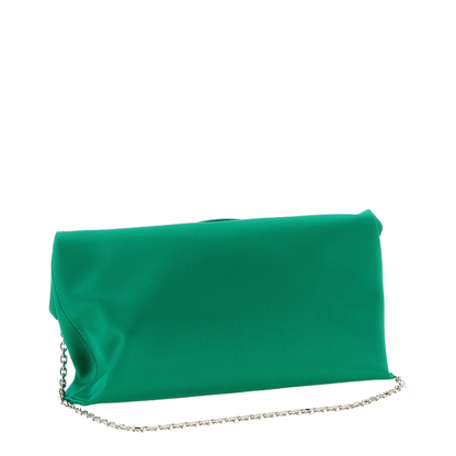 Trompette Clutch Satin Green - Image 2