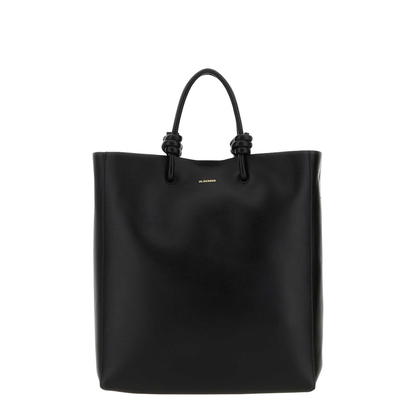 Knot-detail Leather Tote Bag - Image 1