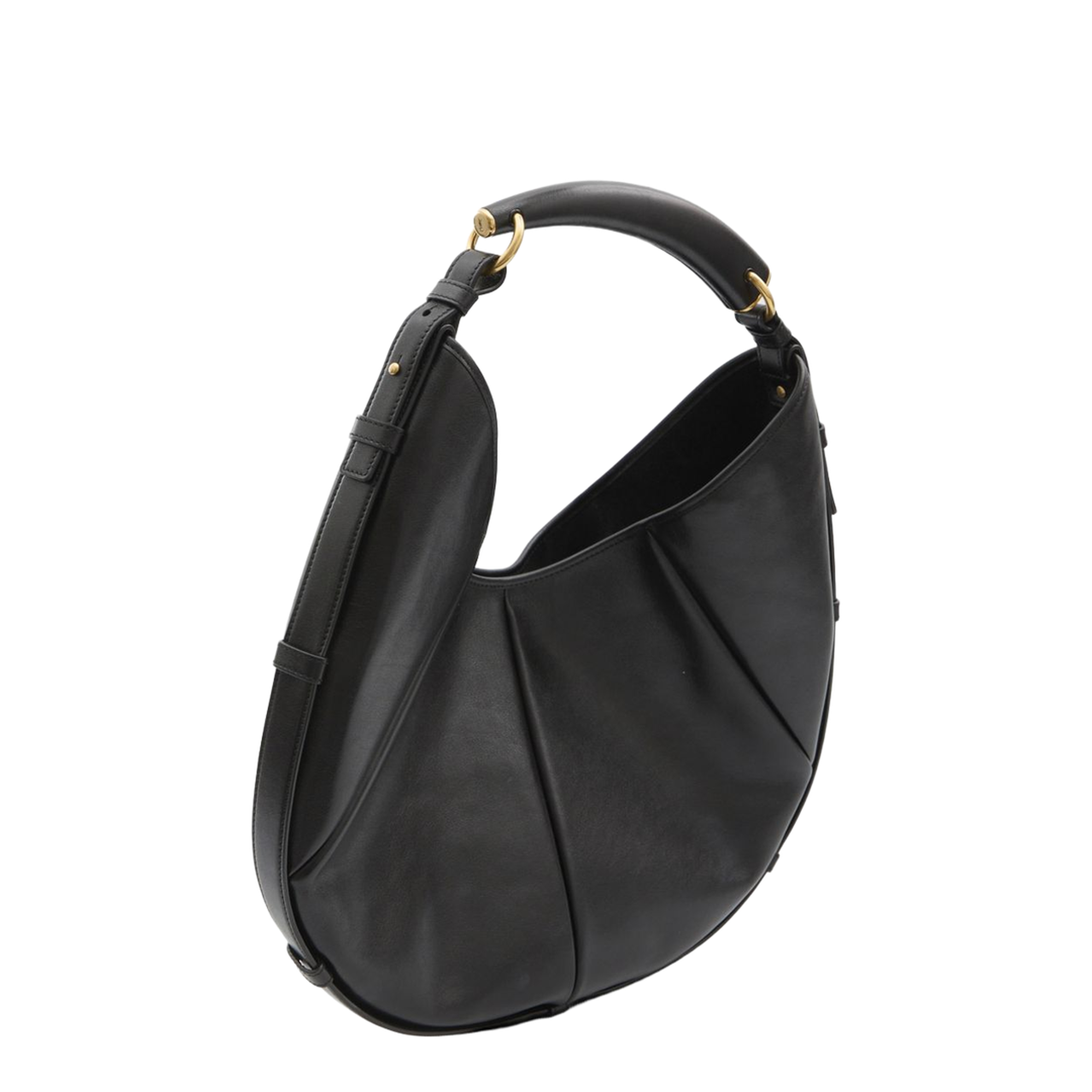 Mombasa Medium Padded Calfskin Hobo Bag - Black - Image 2