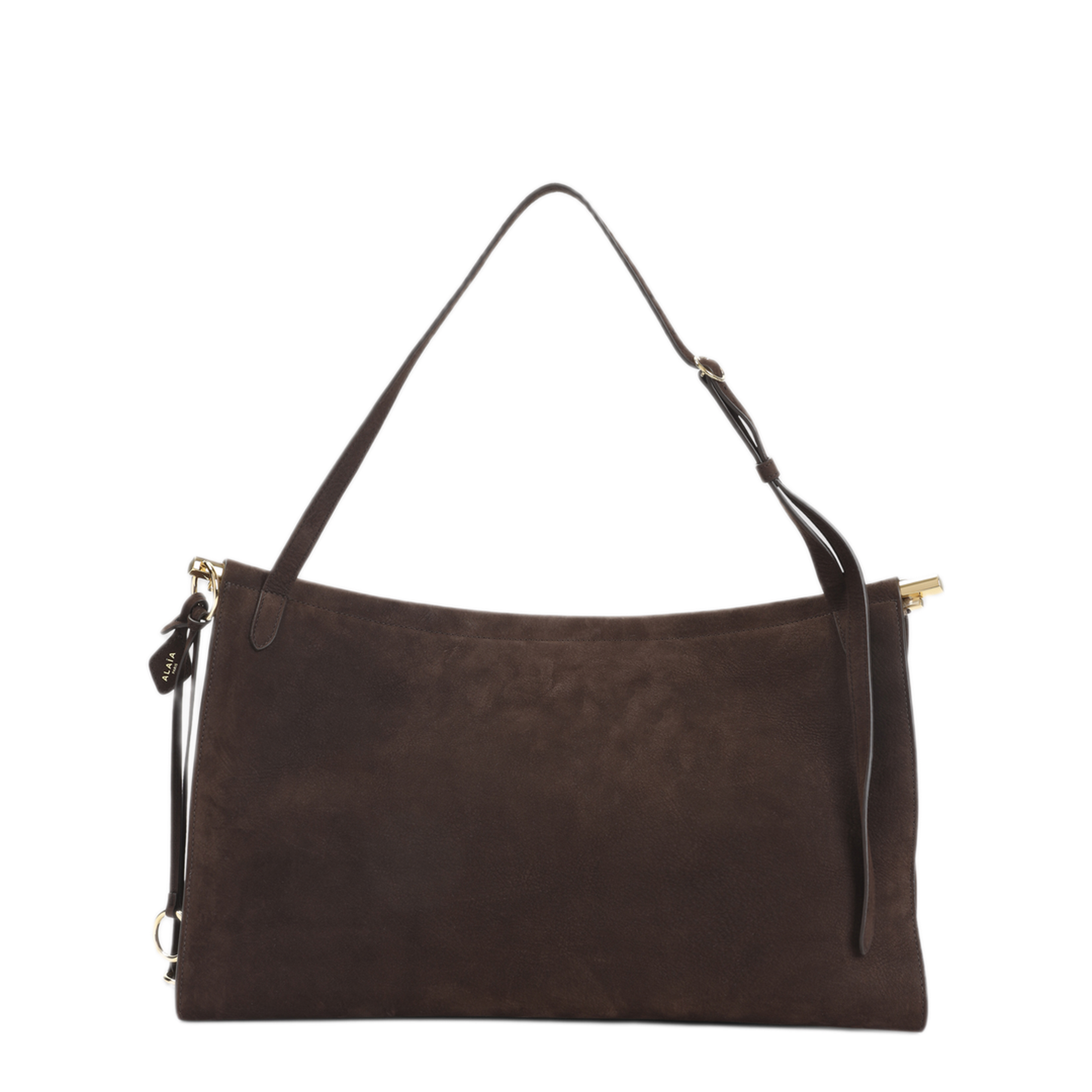 Le Click East West Large Calfskin Shoulder Bag - Dark Brown - Image 4