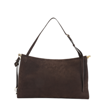 Le Click East West Large Calfskin Shoulder Bag - Dark Brown - Image 4