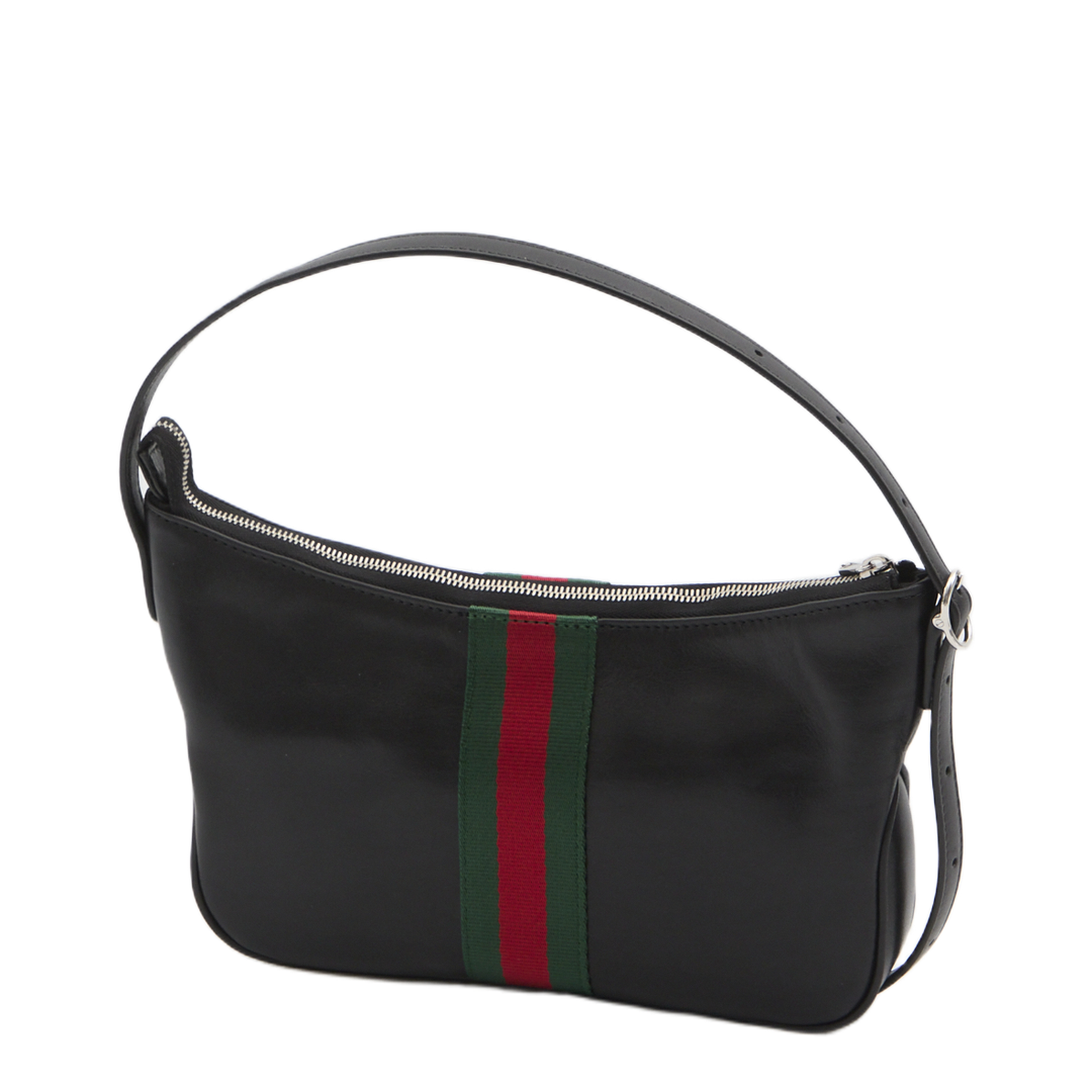 Lunetta Small Crossbody Bag in Black Leather - Image 2