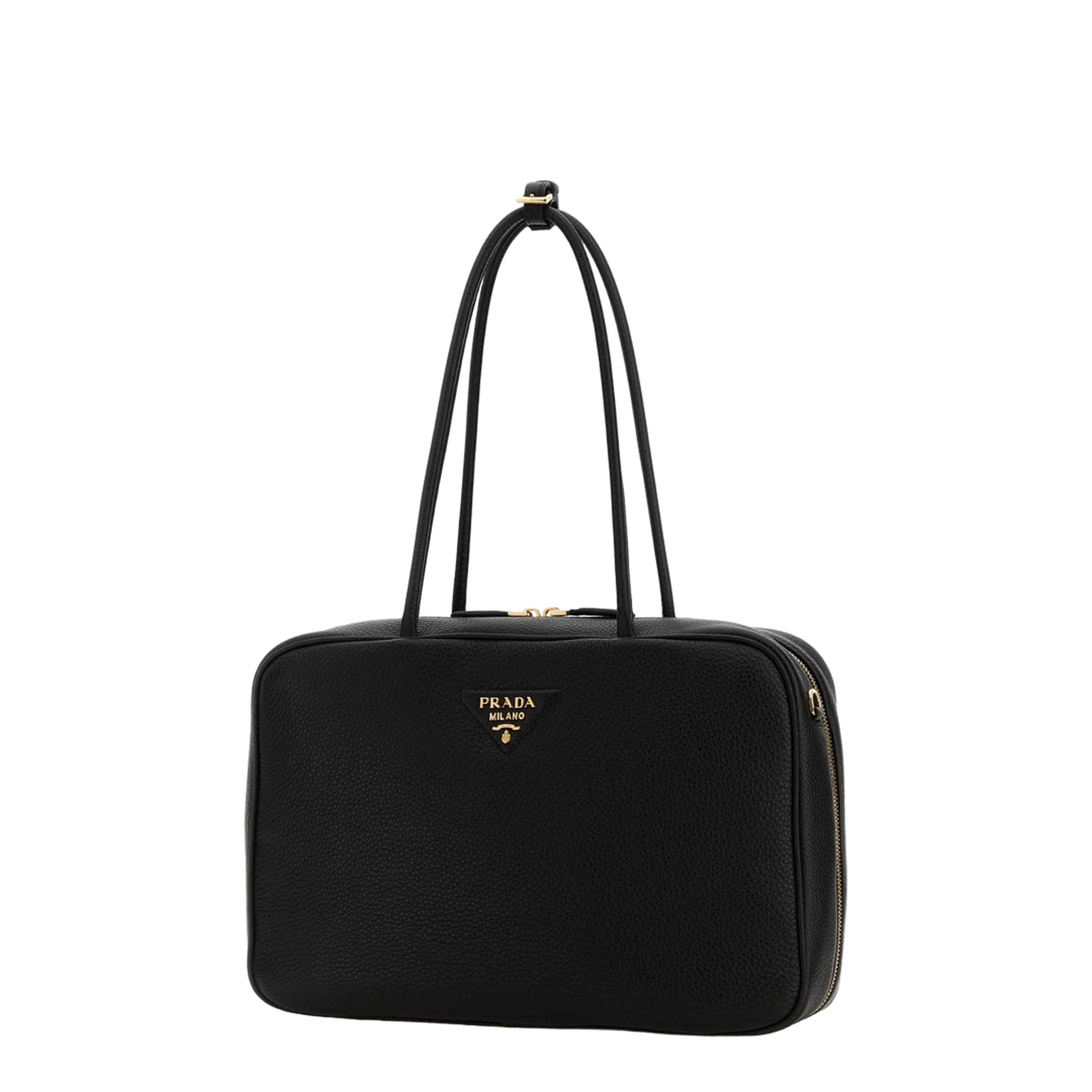 Black Leather Shoulder Bag - Image 2