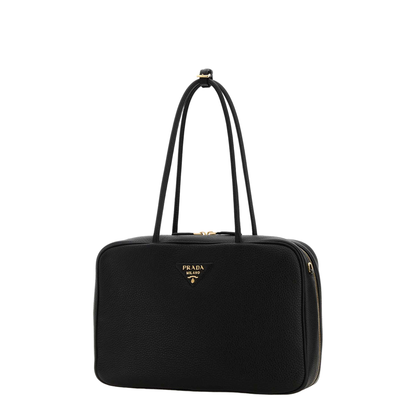 Black Leather Shoulder Bag - Image 2
