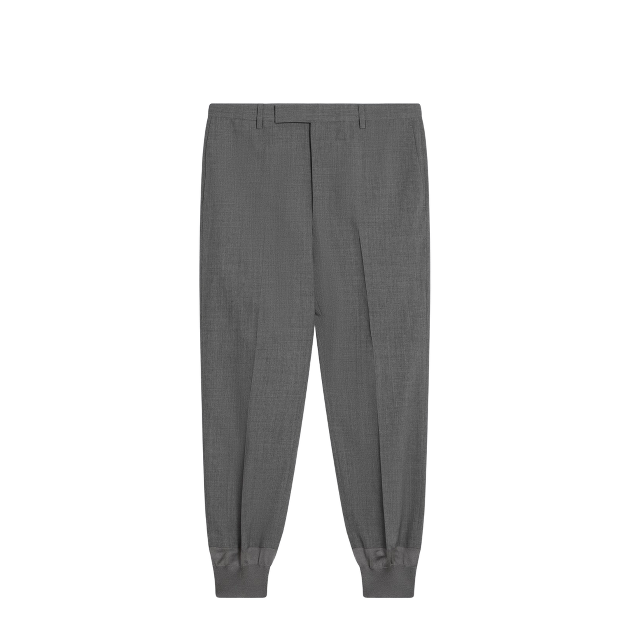 Grey Wool Jogger Trousers - Image 1