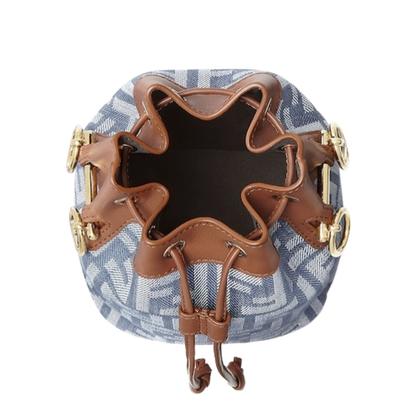 Mon Tresor Denim Bucket Bags - Blue - Image 5