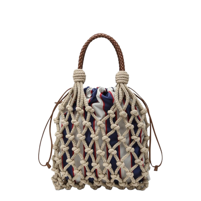 Woven Leather Handbag - Image 5