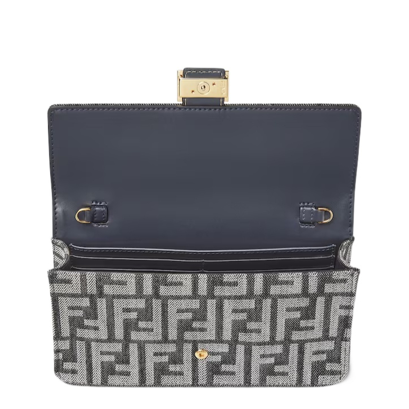 Wallet On Chain Baguette Fabric Blue - Image 4