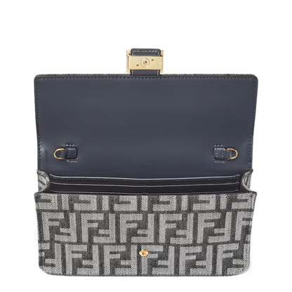 Wallet On Chain Baguette Fabric Blue - Image 4