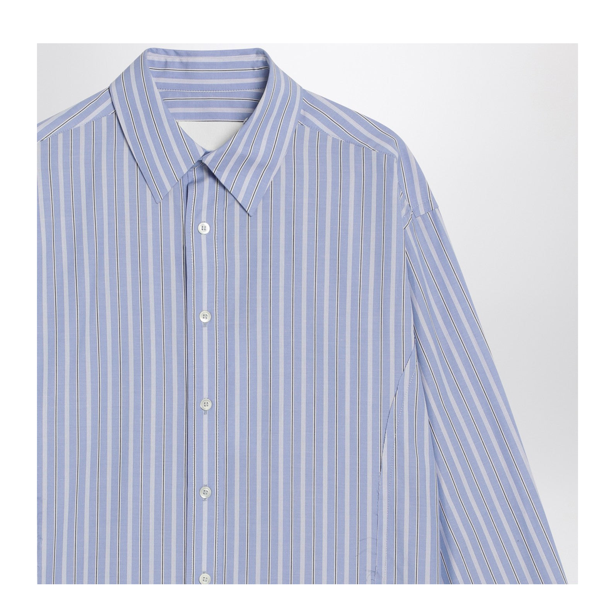 Blue Cotton Pattern Shirt - Image 2