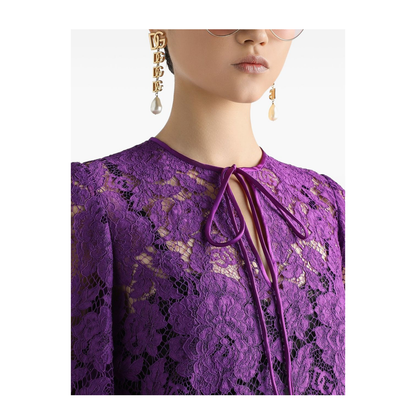 Cordonetto Lace Short Dress - Image 4