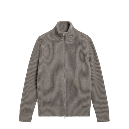 Beige Mélange Wool Cardigan - Image 1