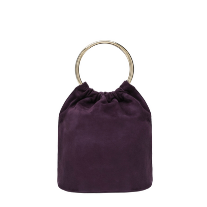 Mini Suede Bucket Bags - Plum